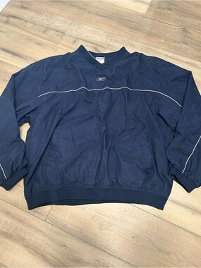 Vintage Reebok Navy V‑Neck Pullover with White Trim